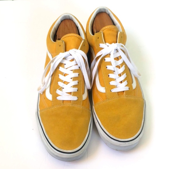 Yellow Suede Old Skool Vans Size 13 - Picture 3 of 10